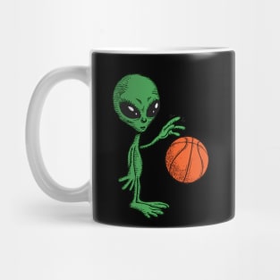 Funny Alien Basketball Planet Outer Space Mug